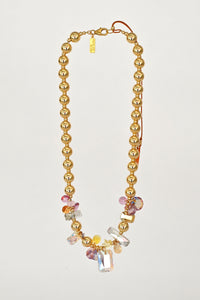 Abacus Row Moon Flower Necklace - No. 15