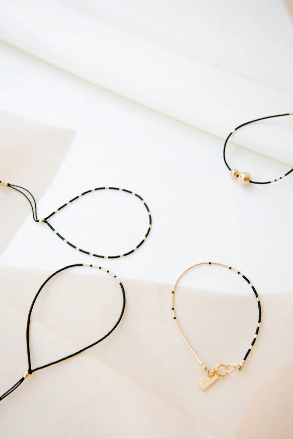 Abacus Row Hati Bracelet - Ink - M/L