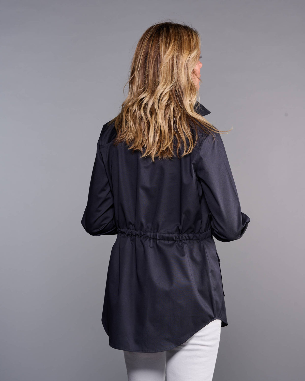 Claridge + King - The Four Pocket Shacket in Midnight Blue