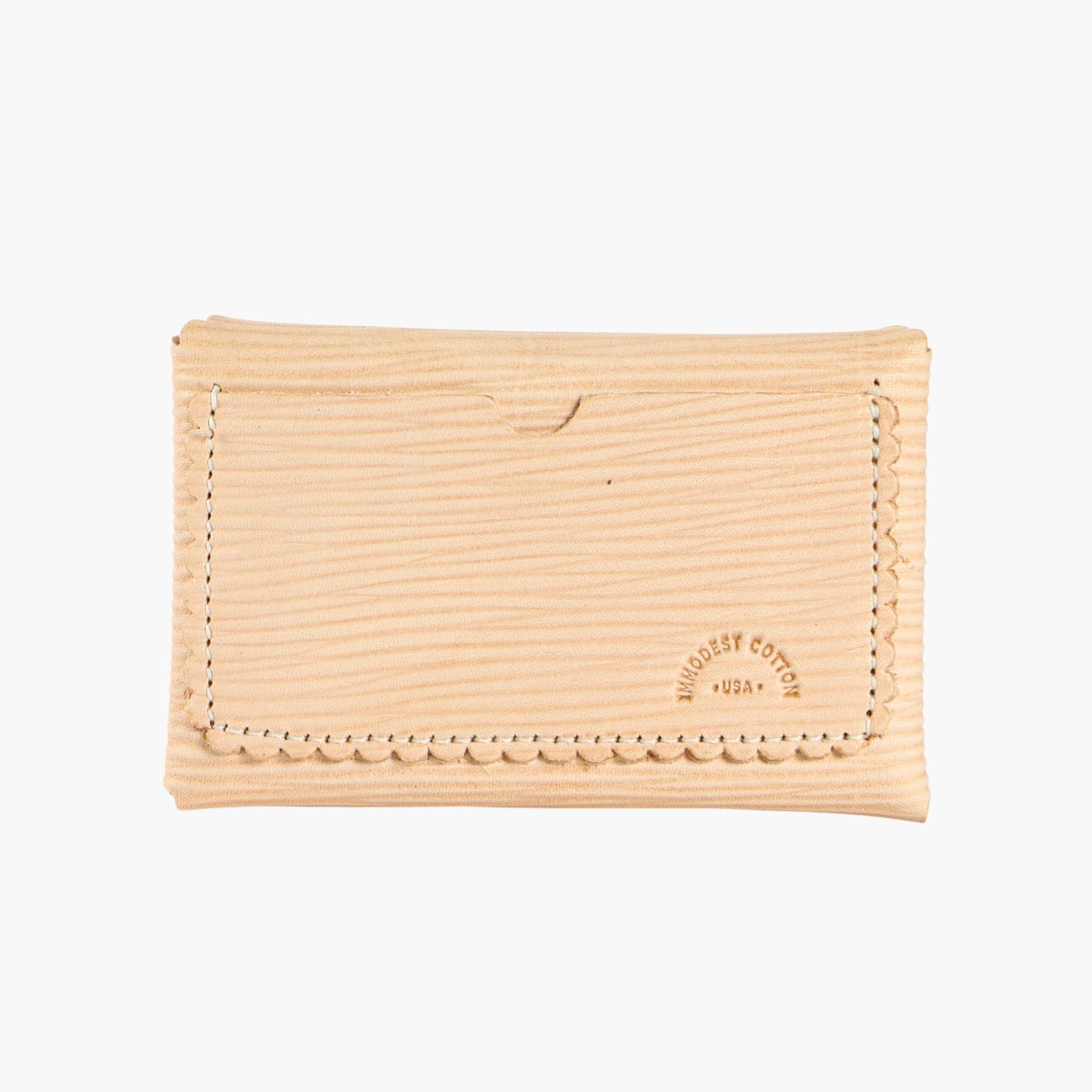 IMMODEST COTTON - Scallop Wallet | Undyed Epi