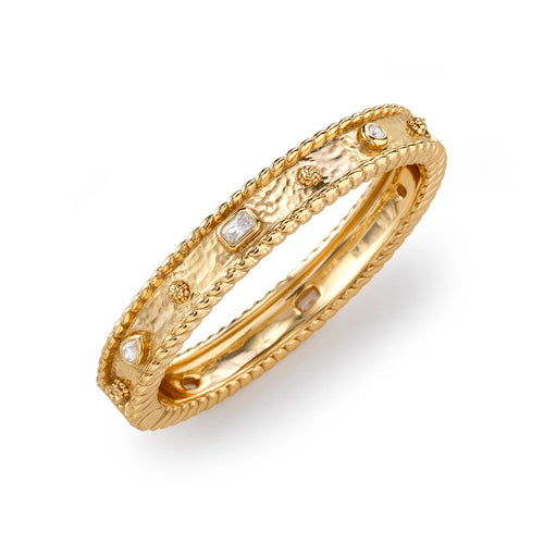 Capucine De Wulf Berry Gem Hinged Bangle - Cubic Zirconia