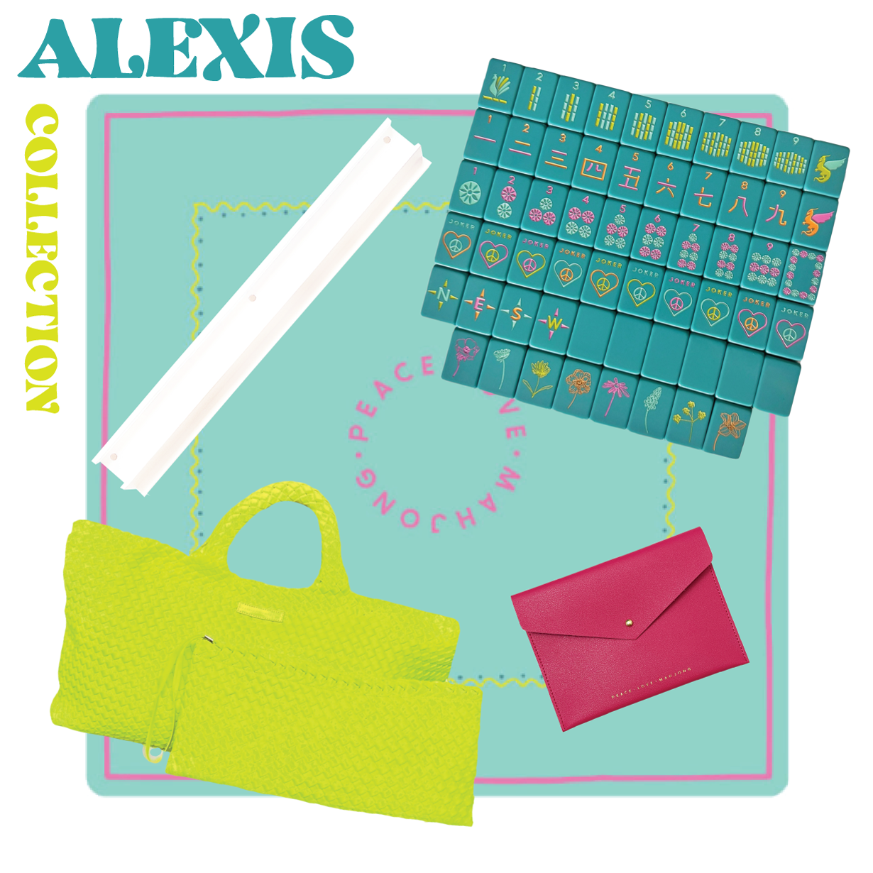 Peace Love Mahjong - OG Mahj Tiles | Totally Teal