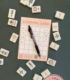 Peace Love Mahjong - Mahjong Scoring Notepad | Light Pink