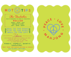 Peace Love Mahjong - Mahjong Tile Shufflers + Hot Tips/Set of Two: Chartreuse