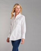 Claridge + King - The Mod Shirt in White Oxford: White oxford / 2XL