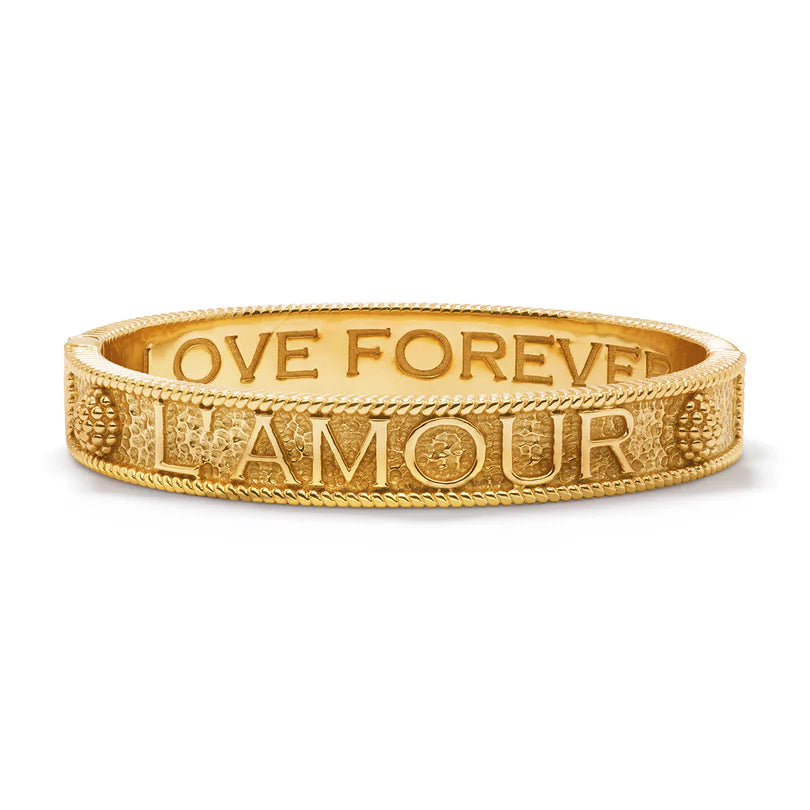 Capucine De Wulf L'AMOUR TOUJOUR HINGED BANGLE- GOLD