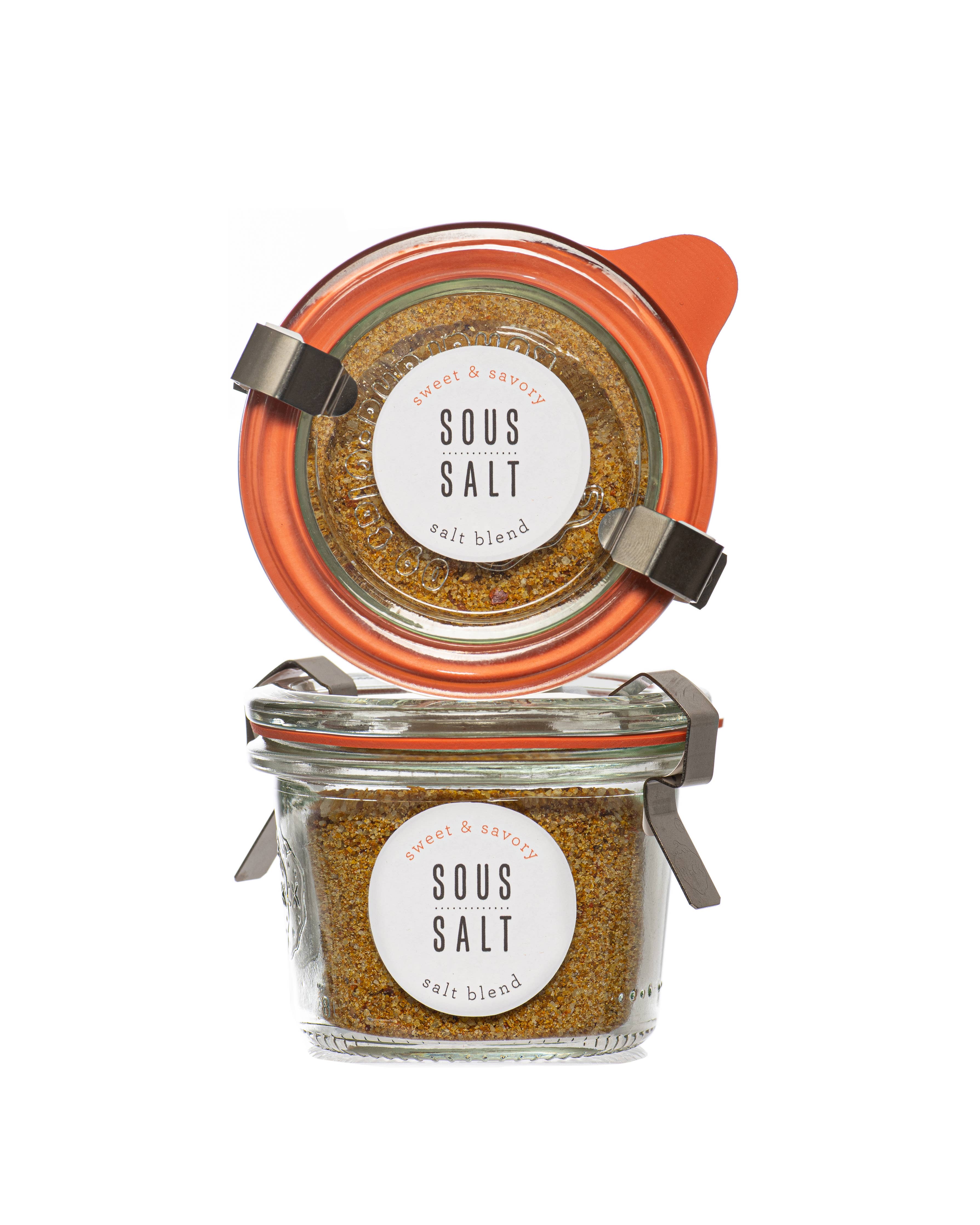 Sous Salt - Grey Salt Sweet and Savory Glass Jar: 4oz