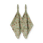 Milkbarn Organic Cotton Two-Piece Burp Cloth Set | Apple Orchard