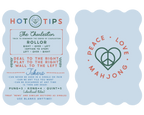 Peace Love Mahjong - Mahjong Tile Shufflers + Hot Tips/Set of Two: Blue