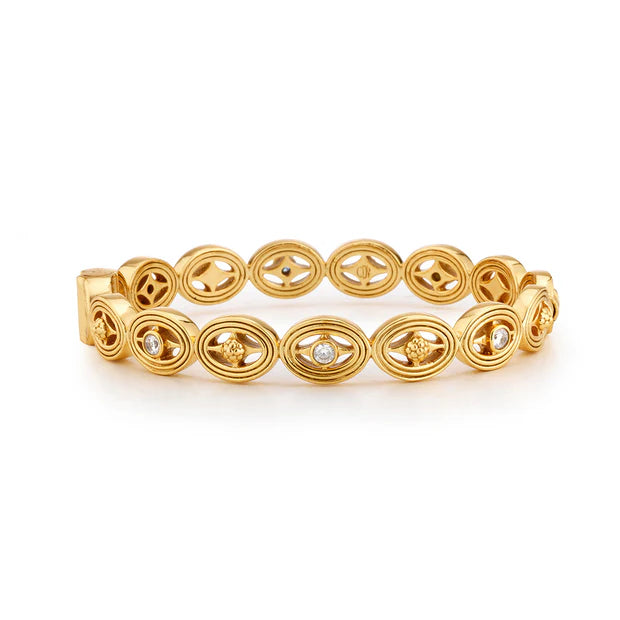 Capucine De Wulf Monique Hinged Bangle - Cubic Zirconia