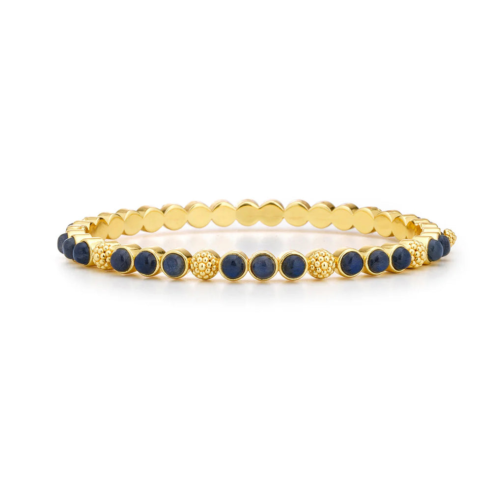 Capucine De Wulf Berry Gem Petite Hinged Bangle  - Blue Labradorite