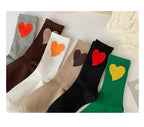 Yaya's Luxe Wholesale - Women's Comfy Heart Socks: Green