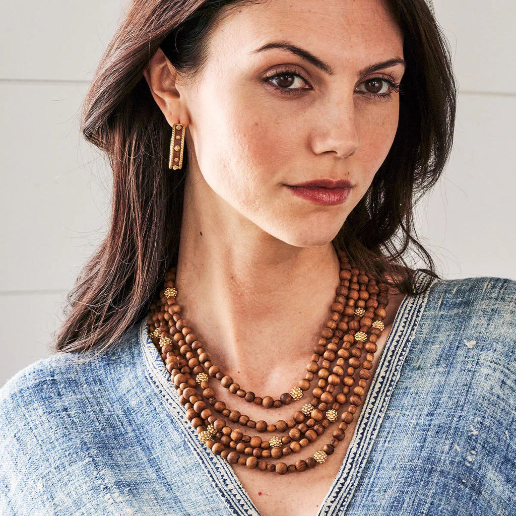 Capucine De Wulf Berry Medium Hoop Earrings - Teak