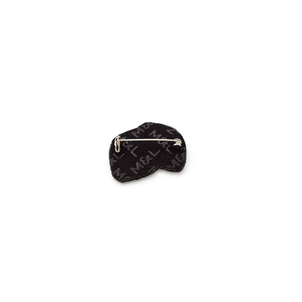 Macon & Lesquoy - Hand embroidered brooch - Lemon