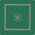 Peace Love Mahjong - Mat | Dark Green w/Pink Flowers