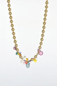 Abacus Row Moon Flower Necklace - No. 10