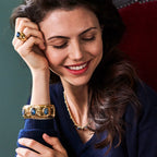 Capucine De Wulf Cleopatra Oval Ring - Gold/Blue Labradorite