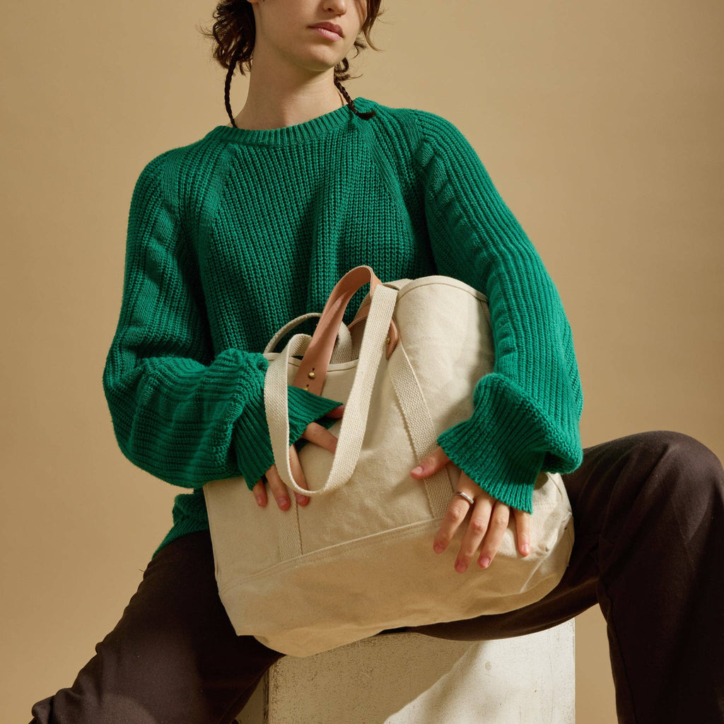 IMMODEST COTTON - Small East West Tote | Natural
