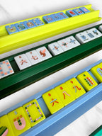 Peace Love Mahjong - Mahjong Racks + Pushers (Set of 4) | Dark Green