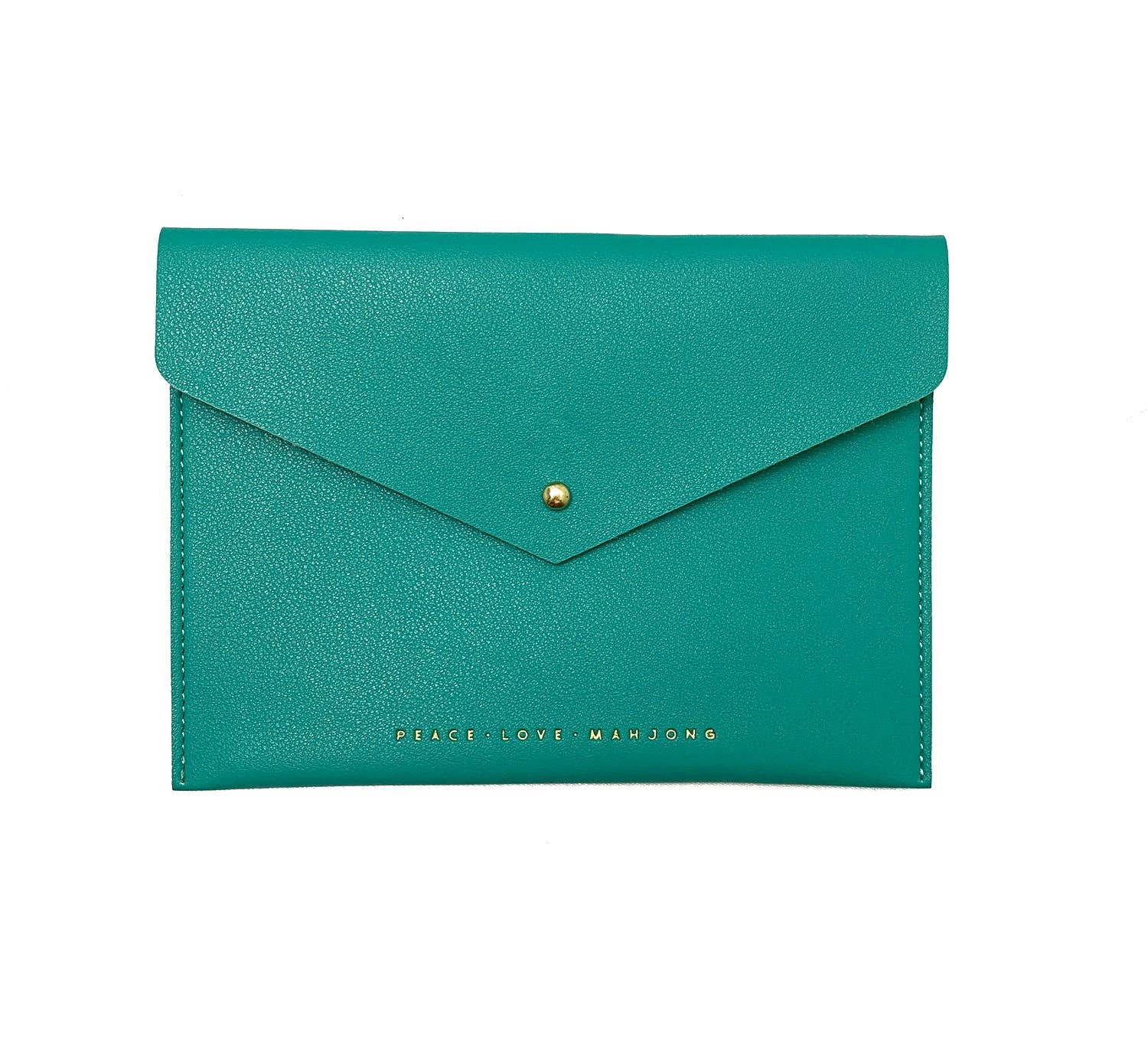 Peace Love Mahjong - Card Clutch: Large | Serentity Blue