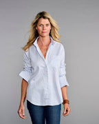Claridge + King - The 4.0 Shirt in Lovely Blue Stripe: XL