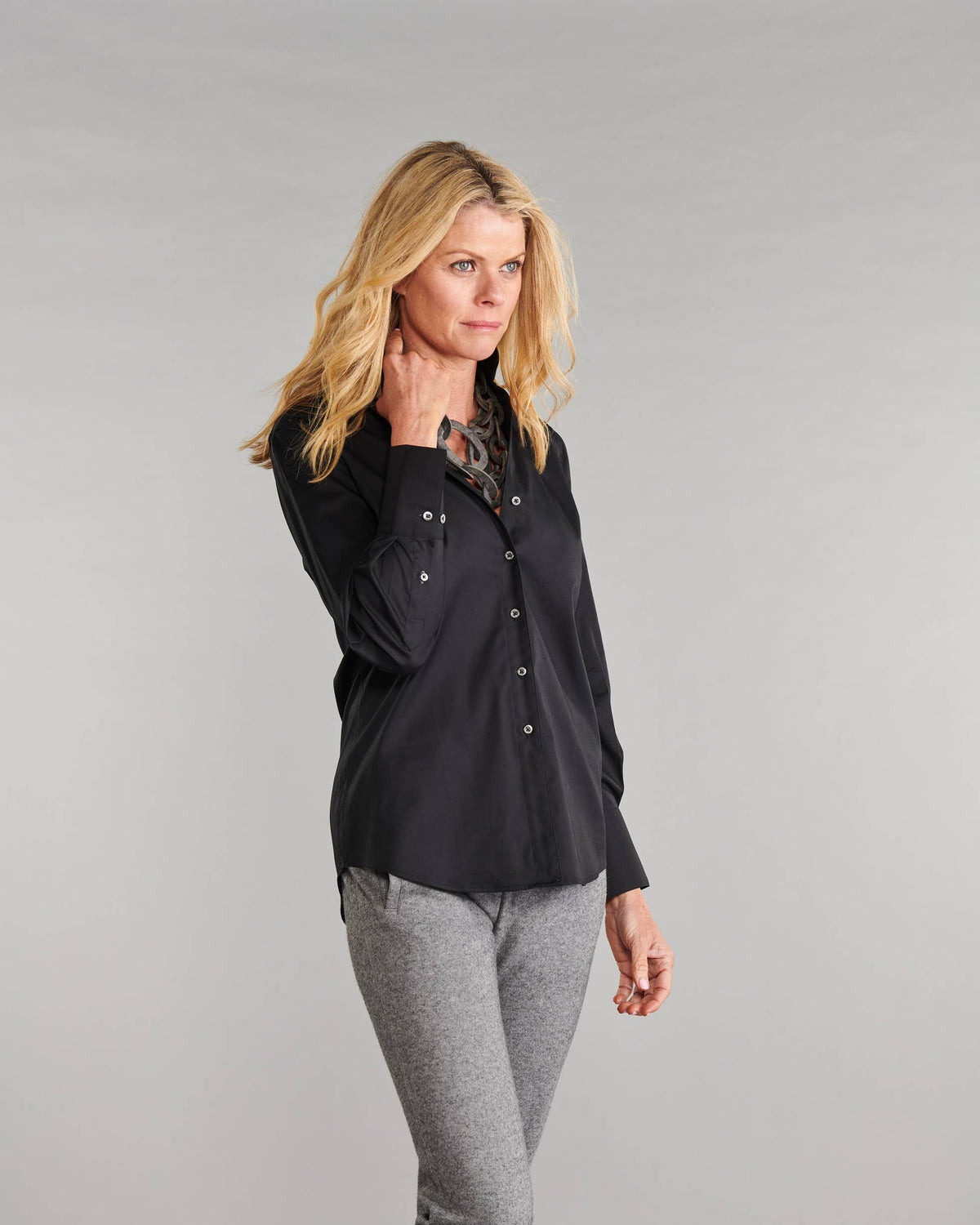 Claridge + King - The League Shirt in Pitch Black