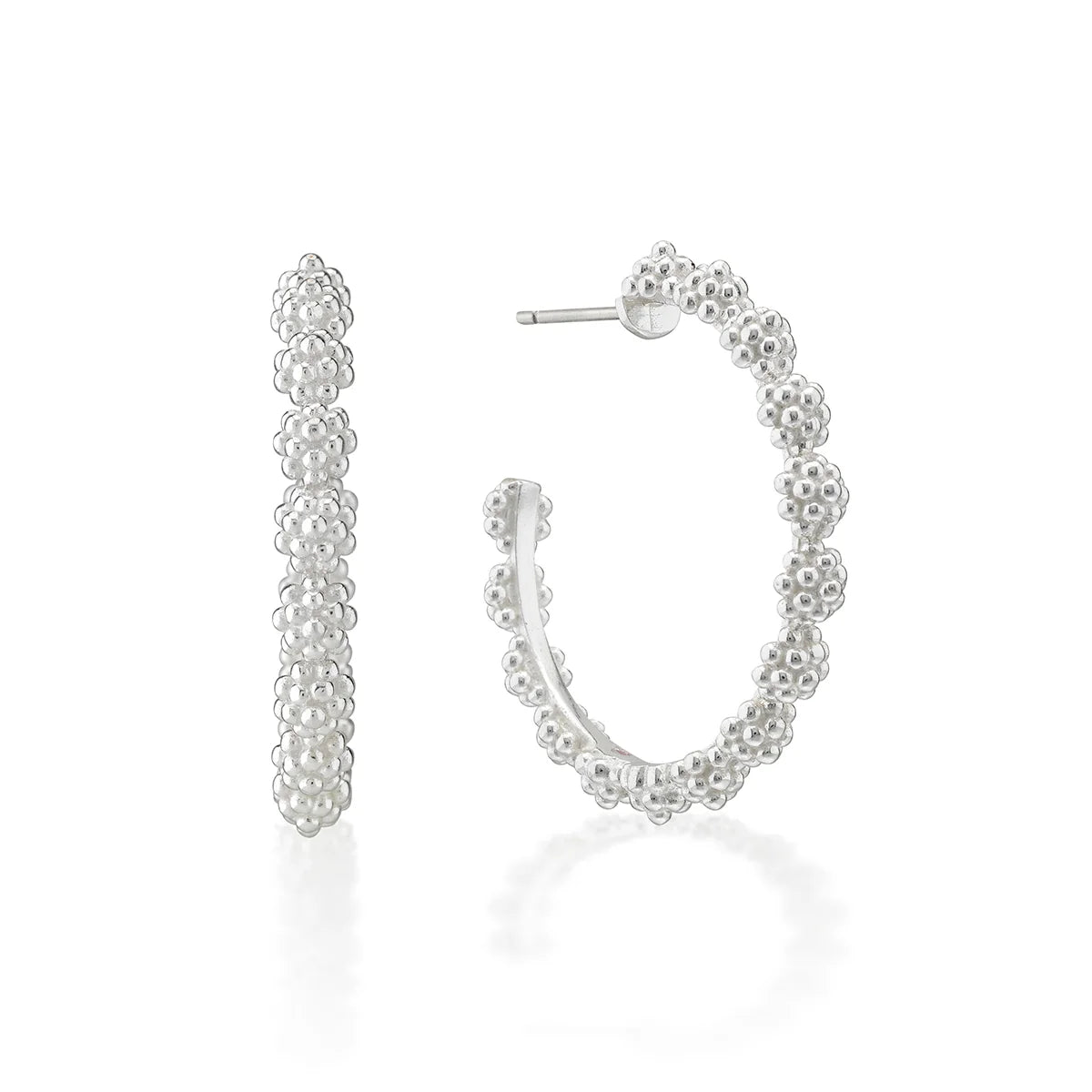Capucine De Wulf Berry Icon Medium Hoop Earrings - Silver *