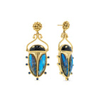 Capucine De Wulf Berry Drop Earrings - Blue Labradorite/Black Agate