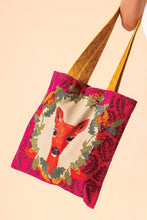 Load image into Gallery viewer, Powder UK Velvet Tote Bag - Enchanted Evening Doe - Fuschsia
