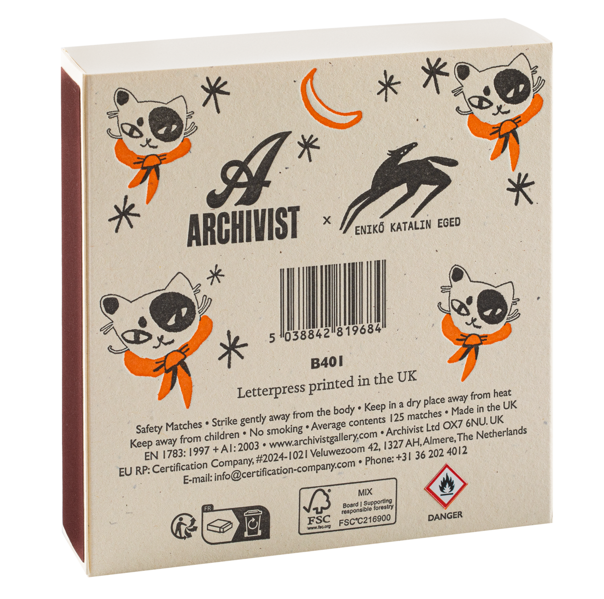 Archivist Keepsake Matchbox - Black Spotted Kitten