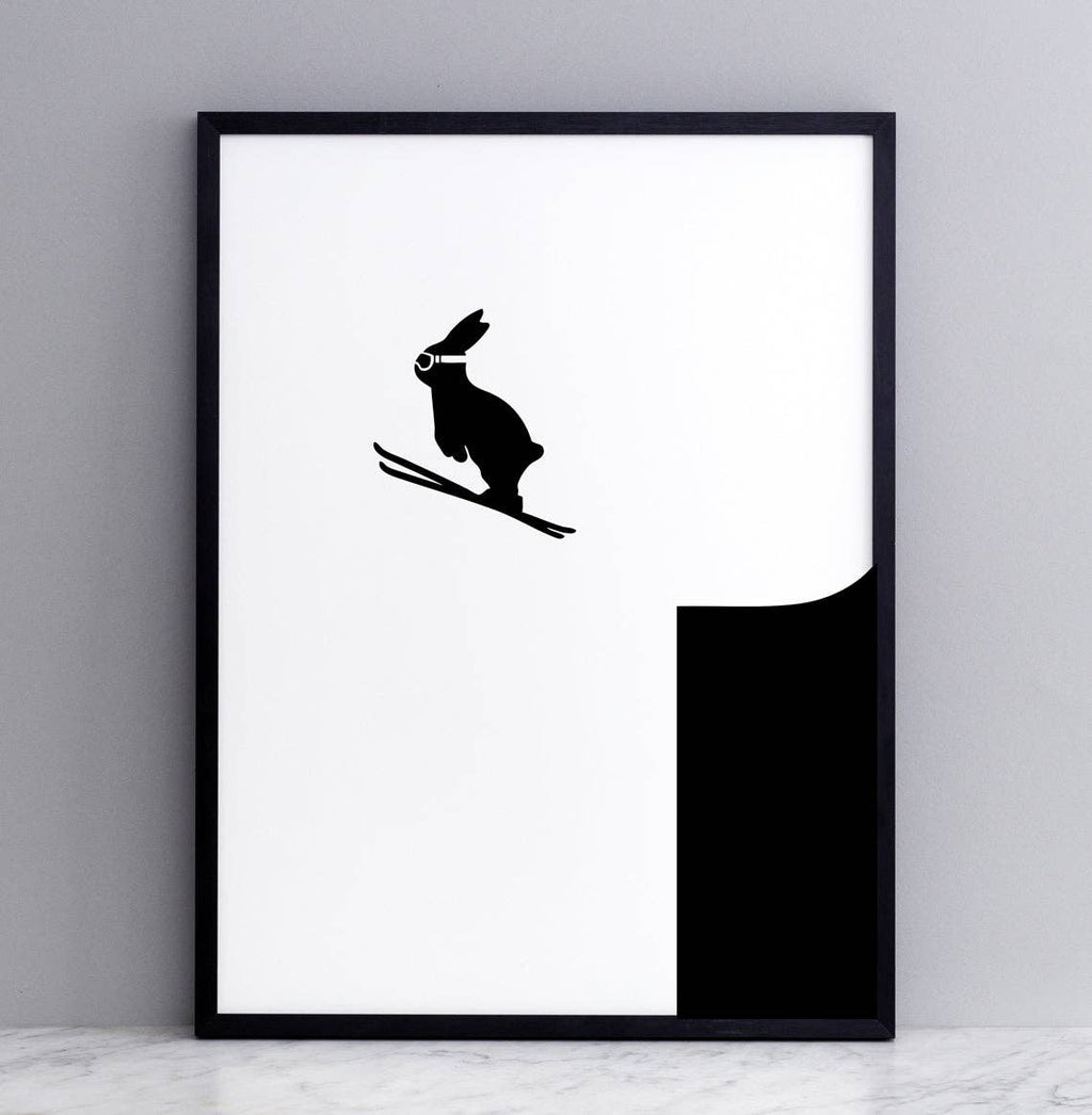 HAM - Ski Jumping Rabbit Print – North No. 4