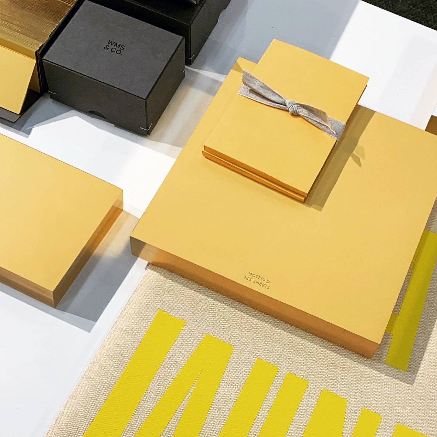 Wms&Co. ColorPads: Yellow with Gilded edge, 3 sizes: Small Square