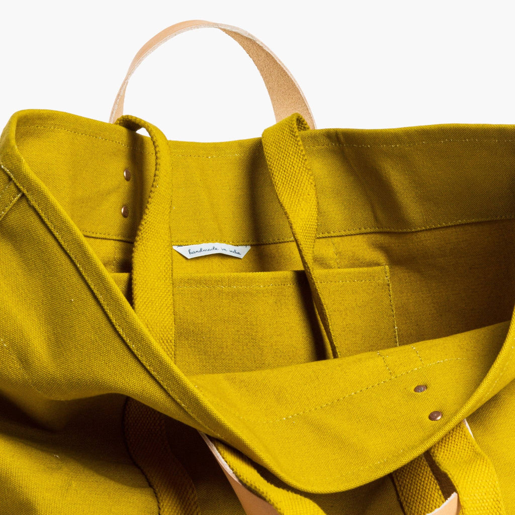 IMMODEST COTTON - Large East West Tote | Chartreuse