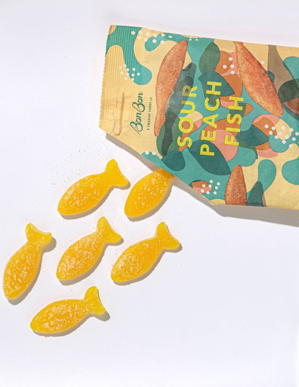 BonBon NYC - Sour Peach Fish - Swedish Candy 5.2oz (150g)