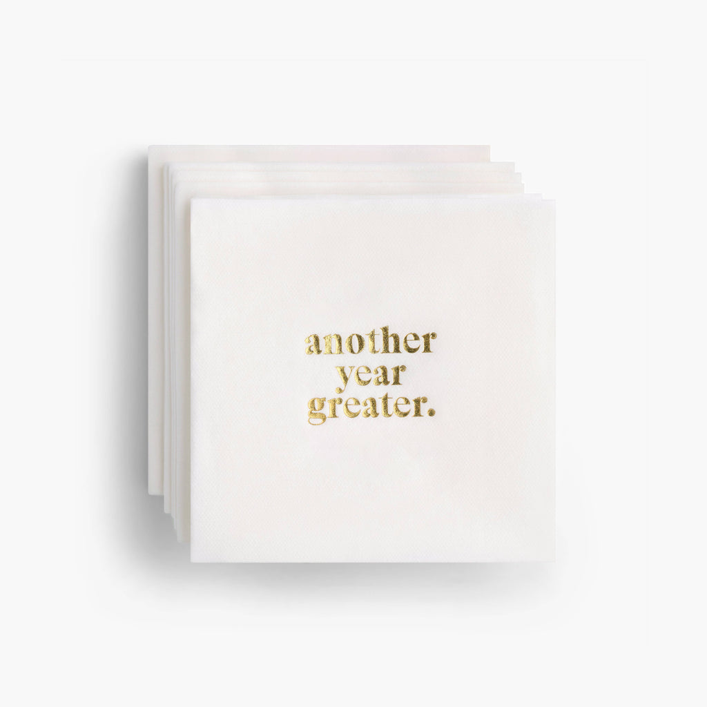 Souvenir Stationery - Another Year Greater - Cocktail Napkins | Set of 20