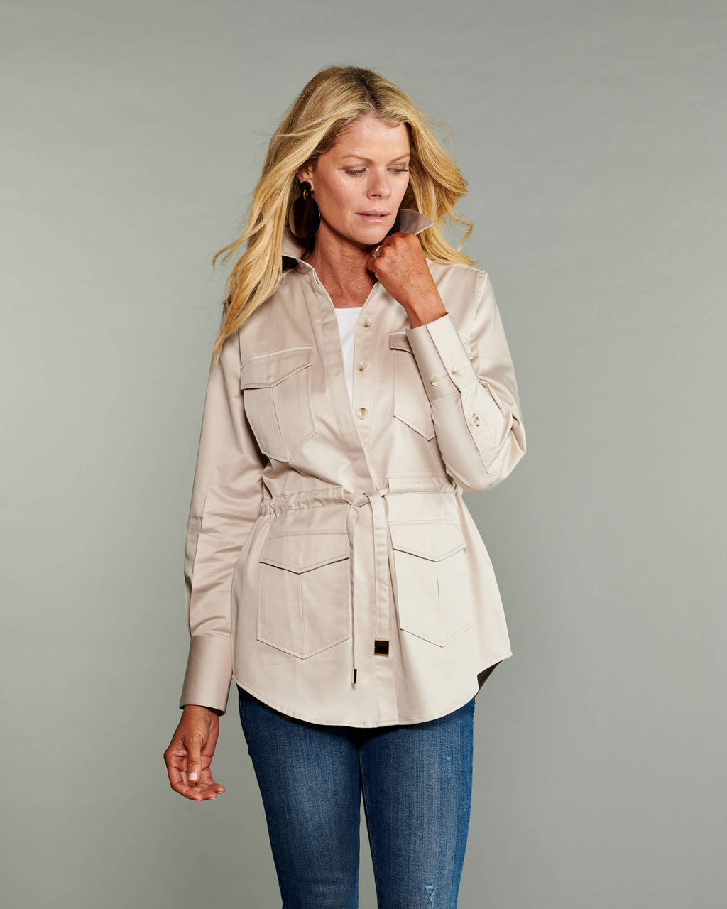 Claridge + King - The Four Pocket Jacket in Stone