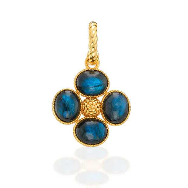 Capucine De Wulf Berry Clover Charm Pendant - Blue