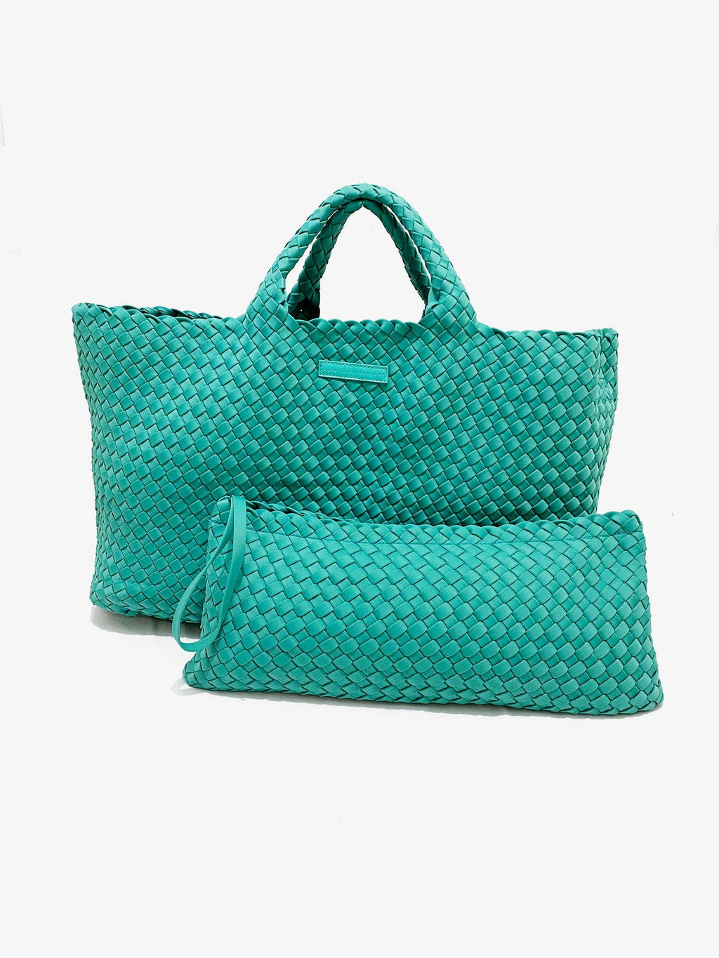 Peace Love Mahjong - Woven Mahjong Carryall | Light Blue