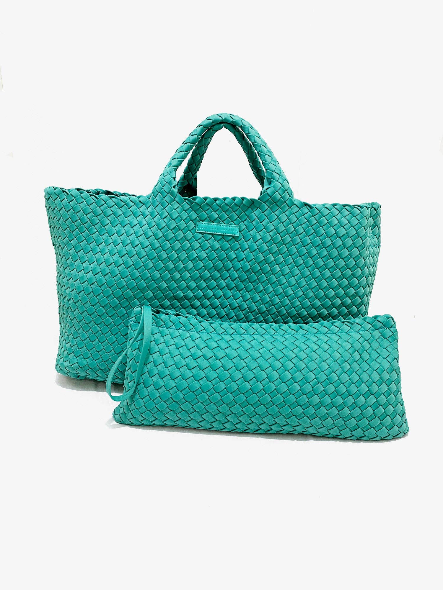Peace Love Mahjong - Woven Mahjong Carryall | Light Blue