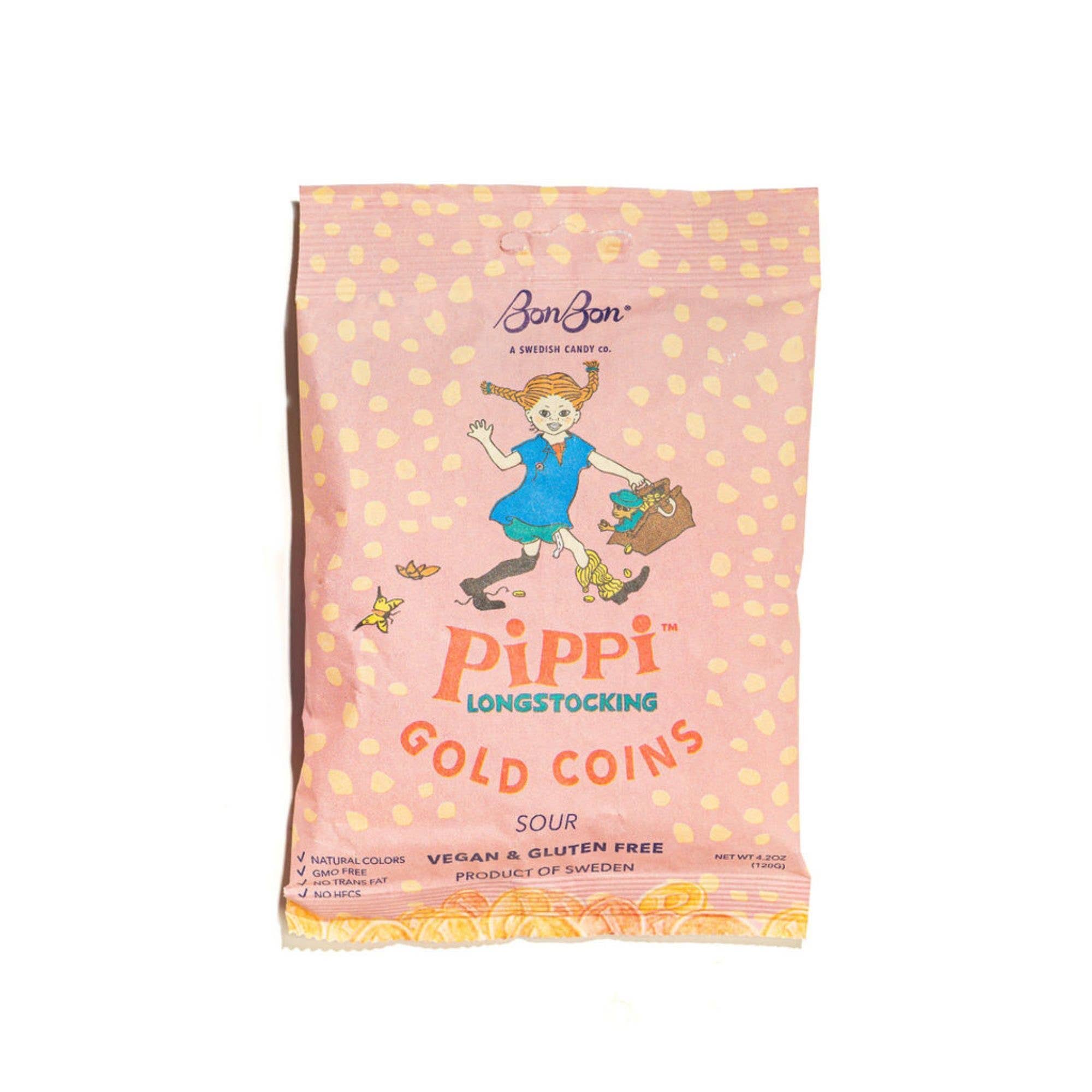 BonBon - A Swedish Candy Co - Pippi Longstocking Gold Coins - Swedish Candy 4.2oz (120g)