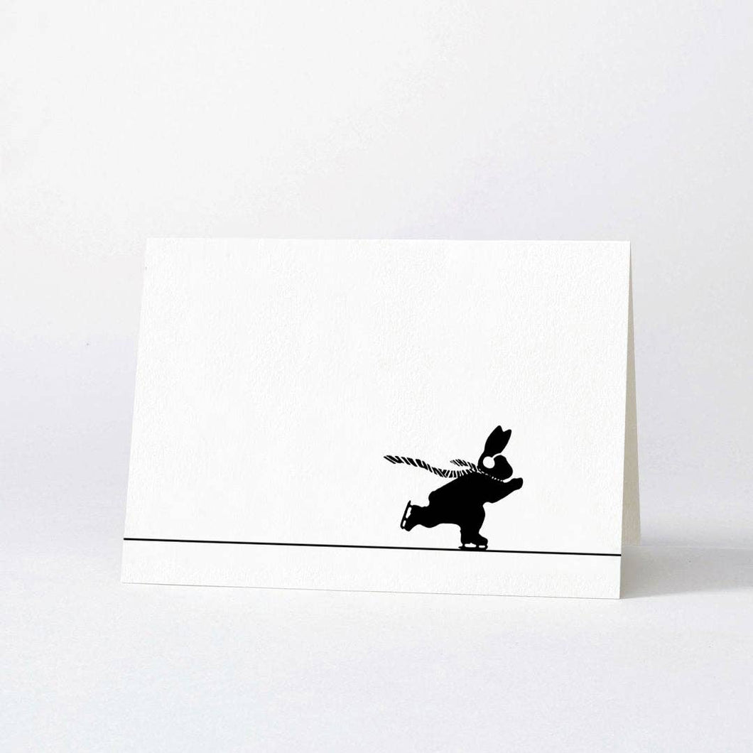 HAM - Ice Skating Rabbit Card