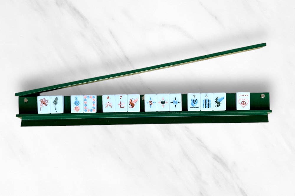 Peace Love Mahjong - Mahjong Racks + Pushers (Set of 4) | Aqua