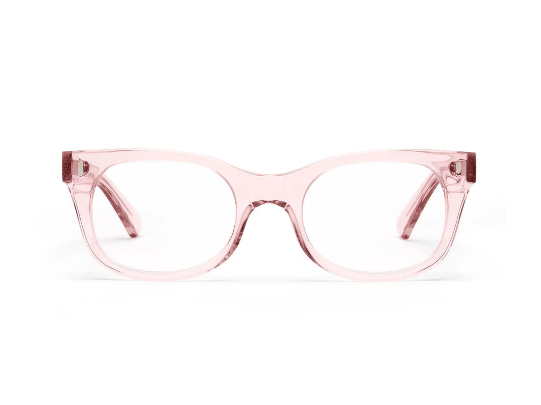 Caddis BIXBY Reading Glasses - Polished Clear Pink