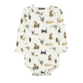 Milkbarn Cotton Stretch Long Sleeve One Piece | Cat
