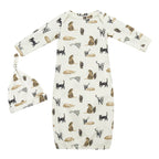 Milkbarn Organic Cotton Newborn Gown & Hat Set | Cat