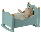 Maileg Cradle, Baby Mouse - Blue