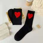Yaya's Luxe Wholesale - Women's Comfy Heart Socks: Orange