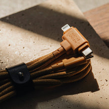 Load image into Gallery viewer, Native Union Paris - Belt Cable Duo (USB-C to USB-C &amp; Lightning): Zebra
