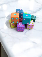 Peace Love Mahjong - Dice/Set of Two: Yellow + Pink