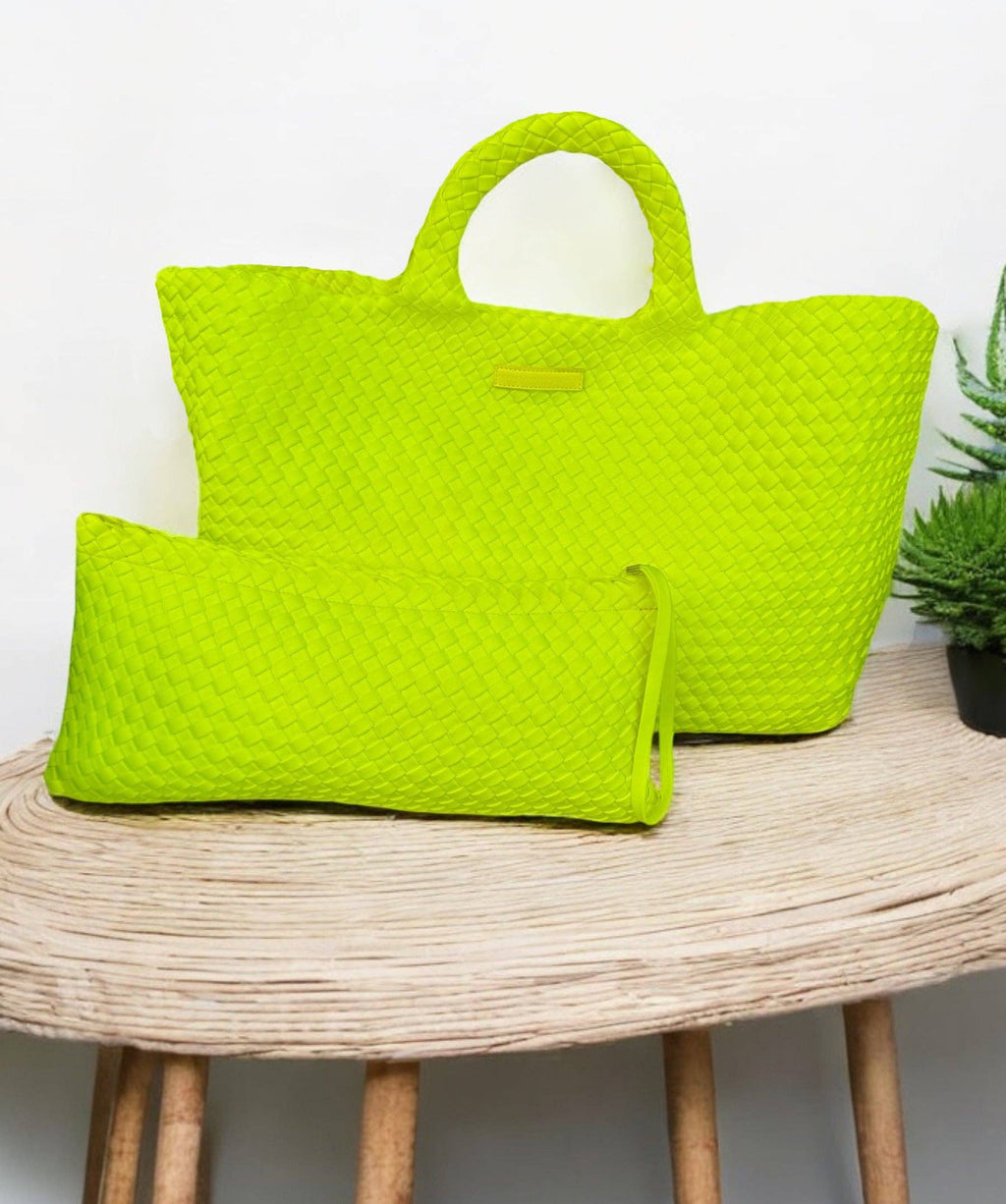 Peace Love Mahjong - Woven Mahjong Carryall | Fawn